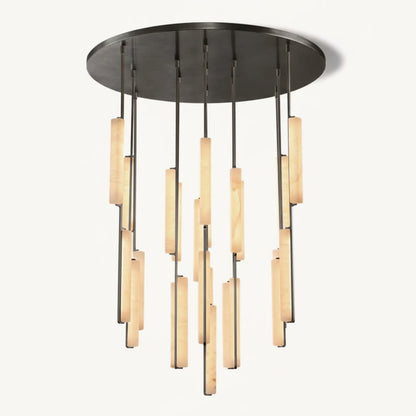 Audor Alabaster Round Chandelier 56"