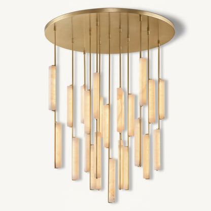 Audor Alabaster Round Chandelier 56"