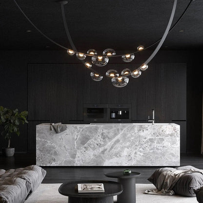Aura Drops Double Chandelier
