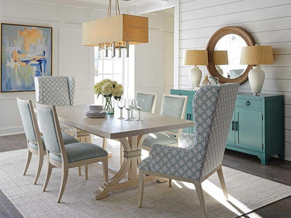 Newport Seacliff Upholstered Host Wing Chair in Sailcloth Finish
