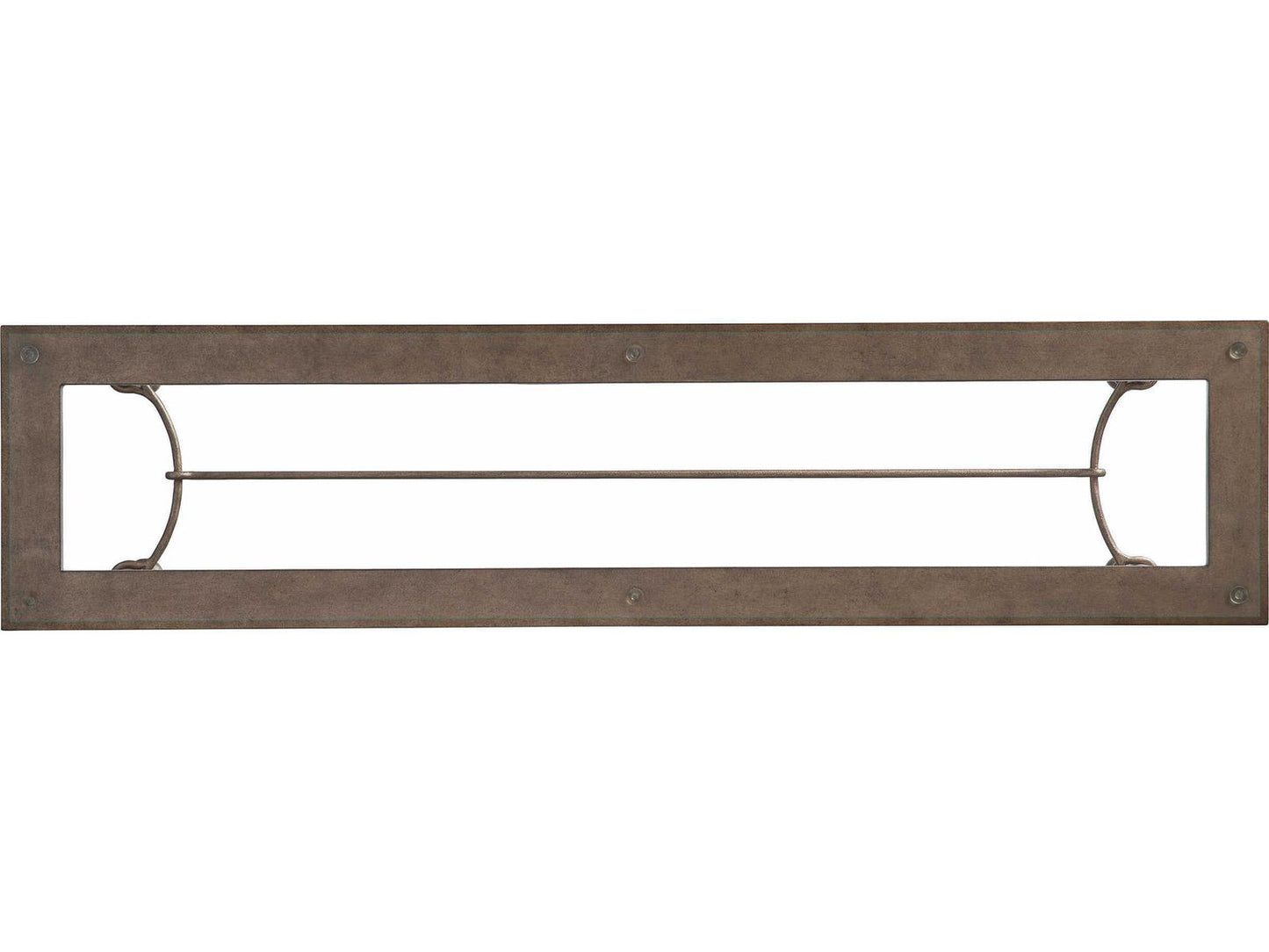 Laguna Bluff Console Table in Textured Burnished Brass and Glass
