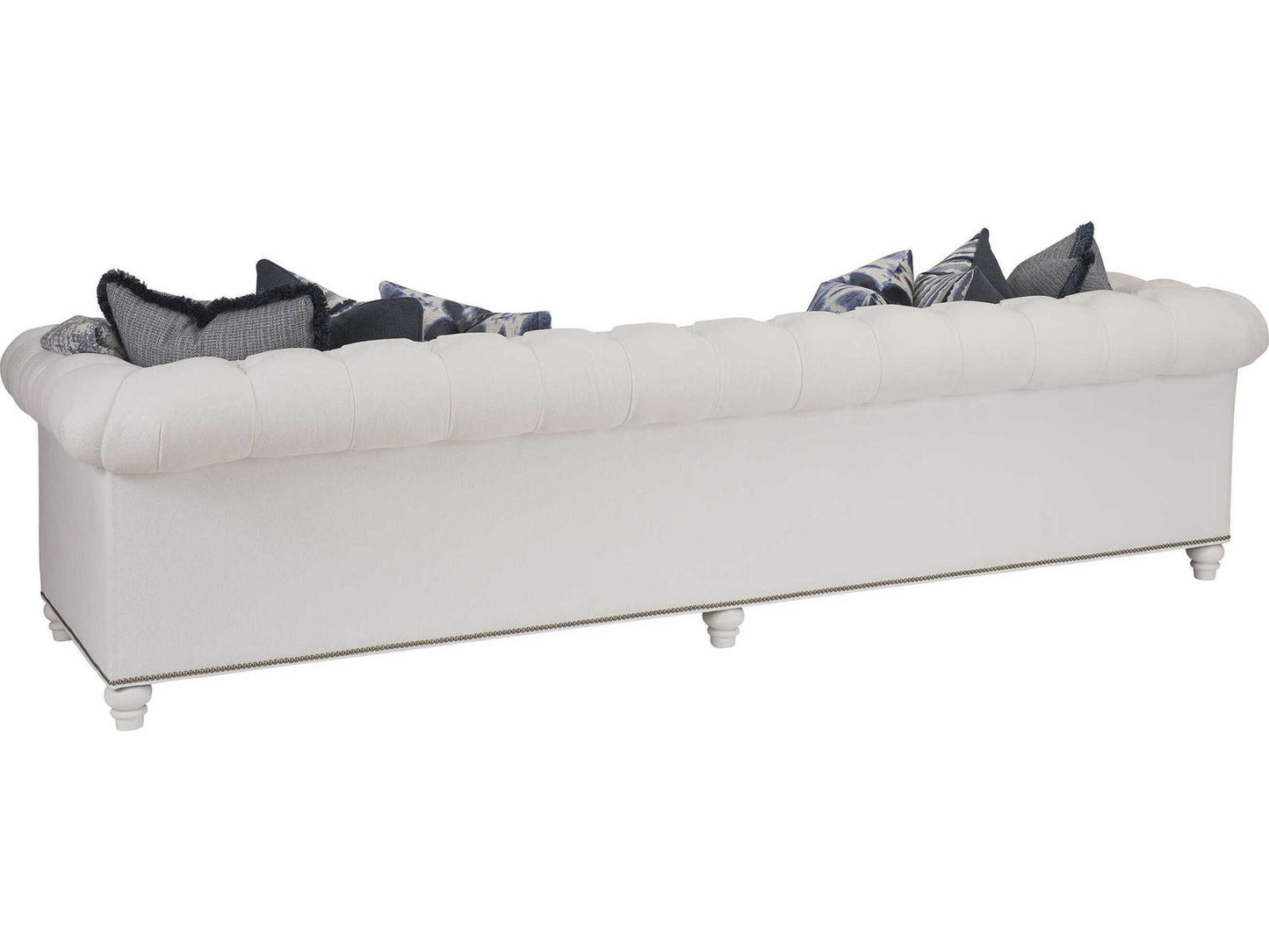 Carmen Upholstered 4-Seat Sofa with Nailhead Trim