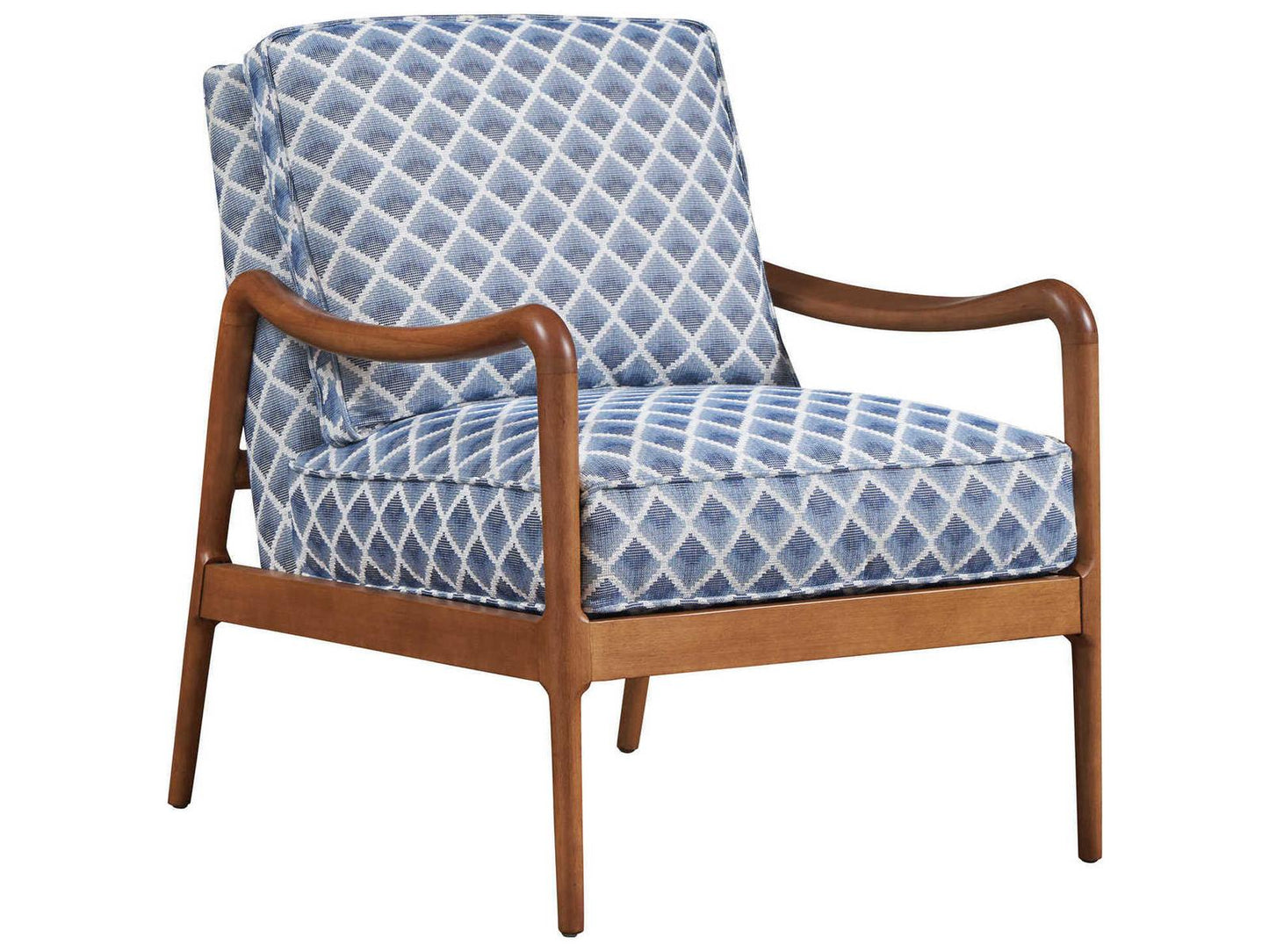 Leblanc Upholstered Accent Chair in Seabreeze Blue Fabric