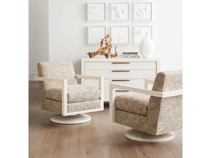 Willa Swivel Accent Chair with Ultra Down Cushion in Portola Fabric