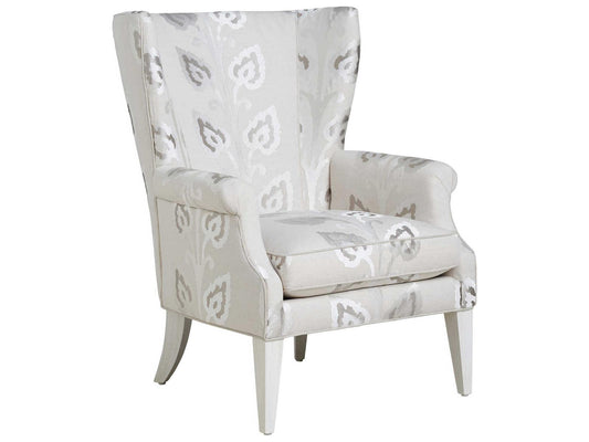 Newton Fabric Wing Accent Chair with Portola Finish