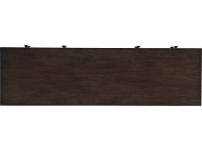 Fairfax 6-Drawer Sideboard in Wilshire Gray and Black Nickel