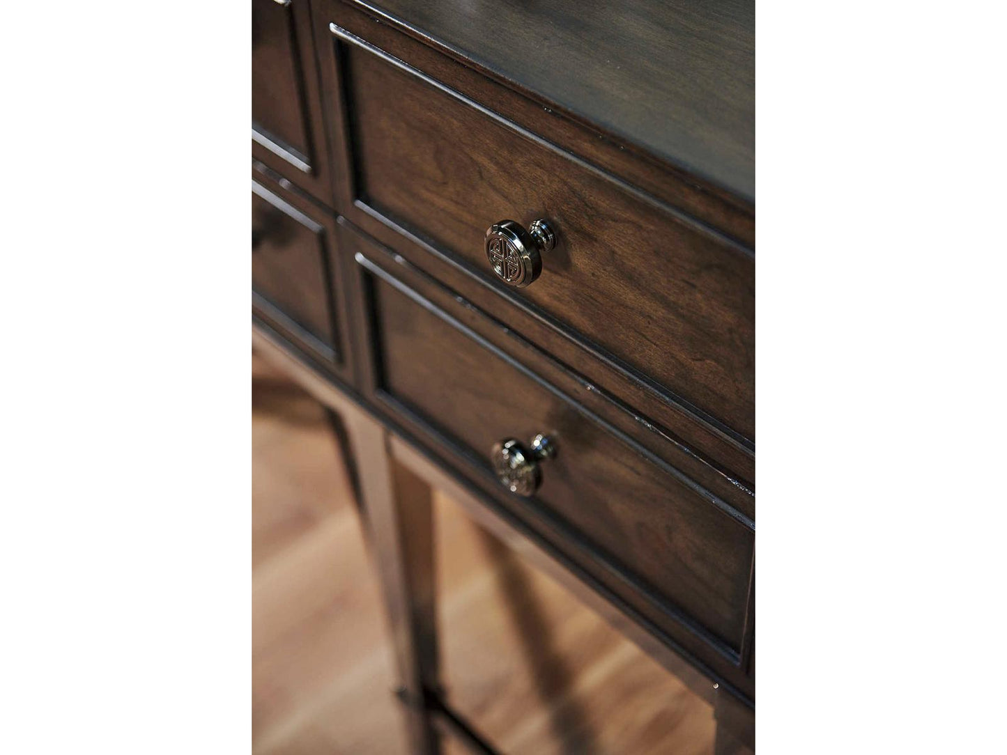 Fairfax 6-Drawer Sideboard in Wilshire Gray and Black Nickel