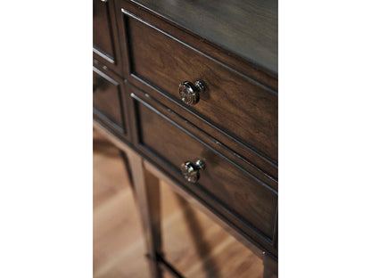 Fairfax 6-Drawer Sideboard in Wilshire Gray and Black Nickel