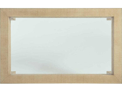 Newport Harbor Rectangle Coffee Table Raffia and Glass Sandstone