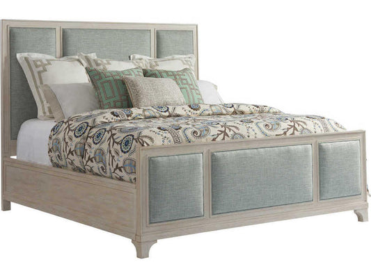Newport Crystal Cove Queen Upholstered Panel Bed in Sailcloth