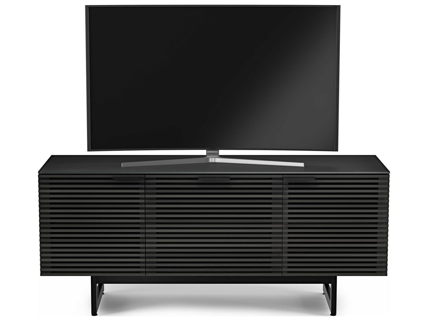 Corridor 8177 Media Console in Charcoal Stained Ash for 70 Inch TVs