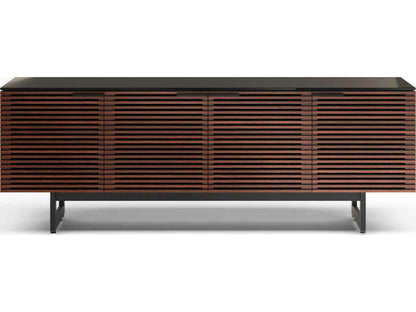 Corridor 8179 Media Console with Louvered Doors Chocolate Stained Walnut