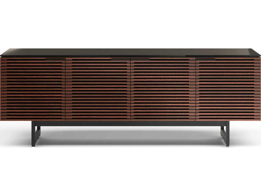 Corridor 8179 Media Console with Louvered Doors Chocolate Stained Walnut