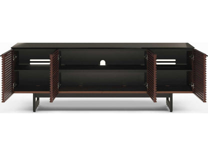 Corridor 8179 Media Console with Louvered Doors Chocolate Stained Walnut