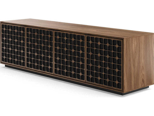 Elements 8703-CS Media Storage Cabinet with Constellation Doors in Natural Walnut