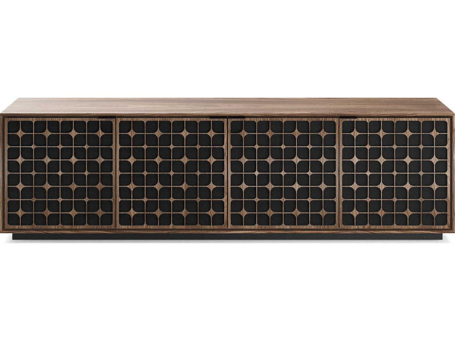 Elements 8703-CS Media Storage Cabinet with Constellation Doors in Natural Walnut