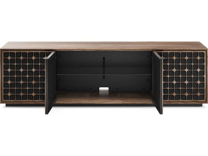 Elements 8703-CS Media Storage Cabinet with Constellation Doors in Natural Walnut
