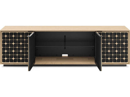 Elements Constellation 83-Inch Media Console with Rolling Base in Washed Oak