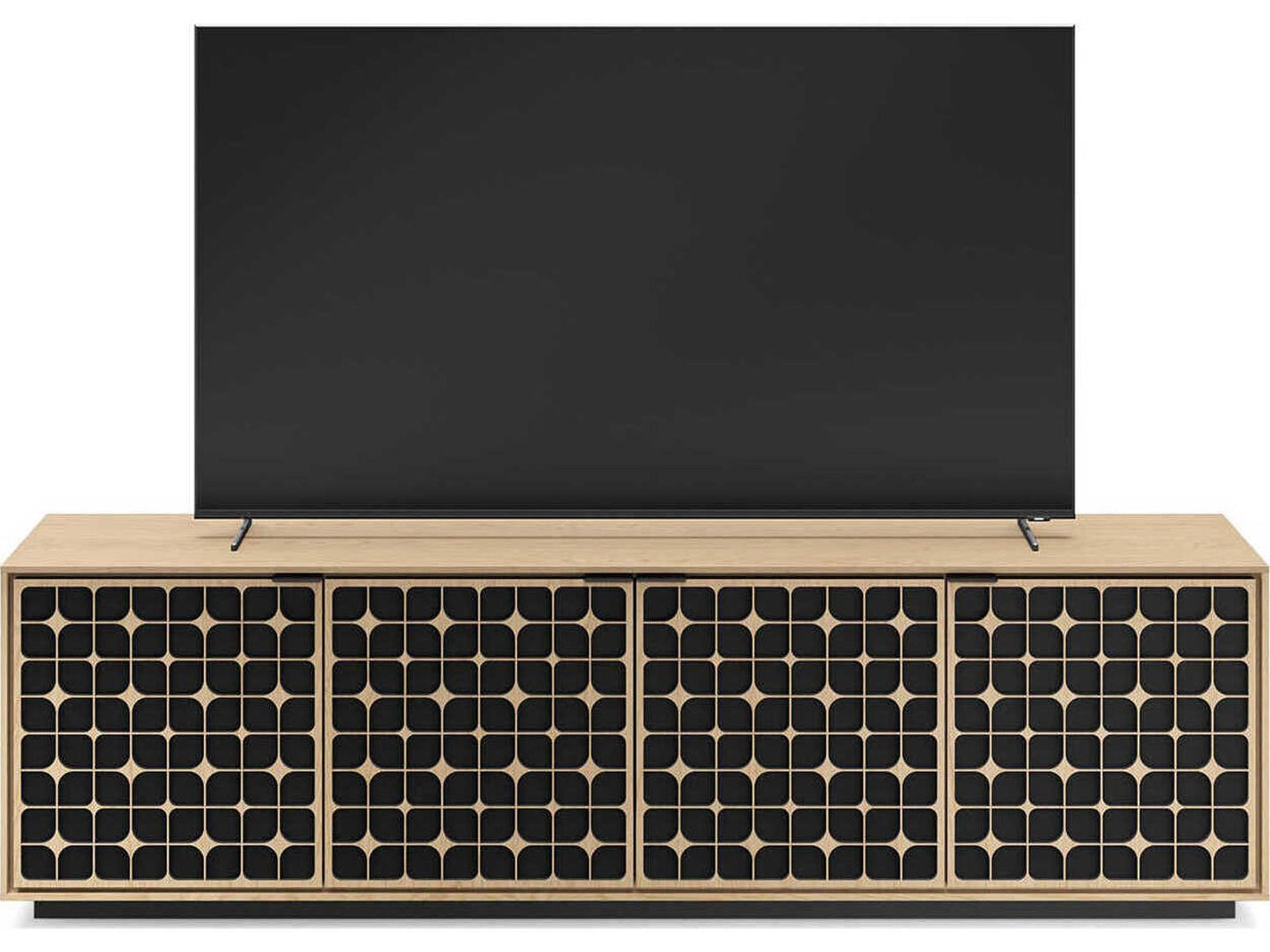 Elements Constellation 83-Inch Media Console with Rolling Base in Washed Oak