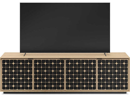 Elements Constellation 83-Inch Media Console with Rolling Base in Washed Oak