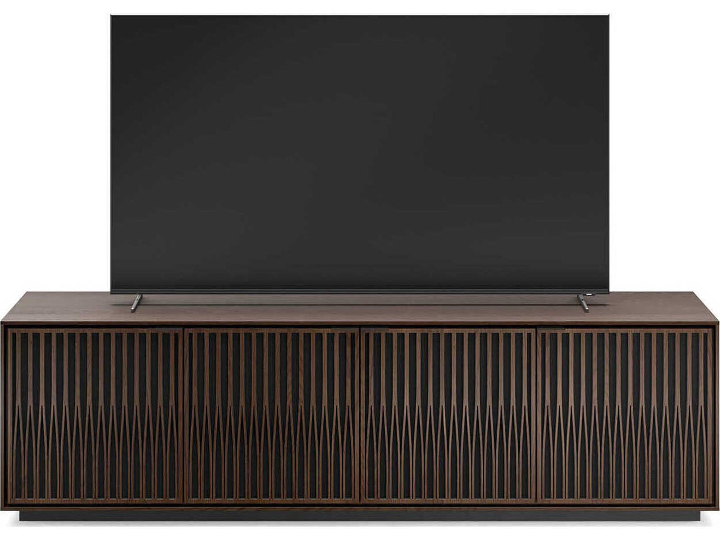 Elements Tune 82.5-Inch Media Console in Toasted Oak with Rolling Base