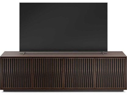 Elements Tune 82.5-Inch Media Console in Toasted Oak with Rolling Base
