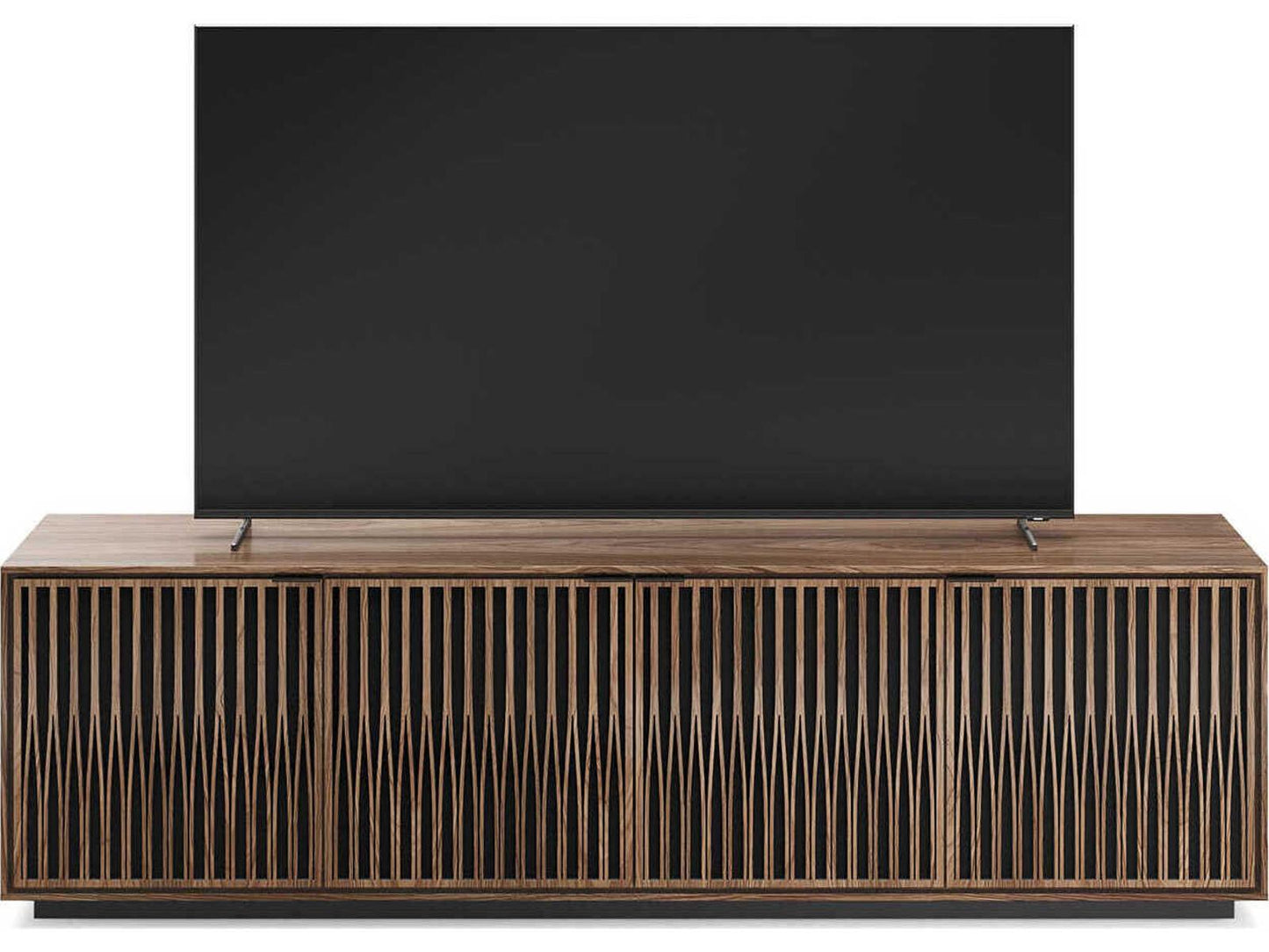 Elements 82-Inch Media Console with Tune Doors in Natural Walnut