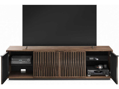 Elements 82-Inch Media Console with Tune Doors in Natural Walnut