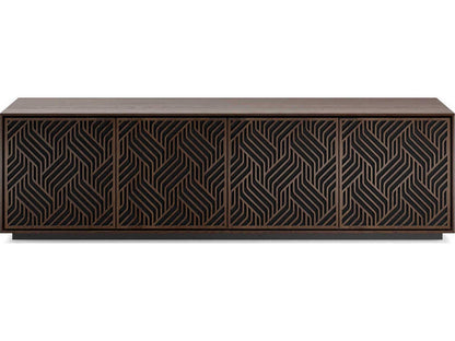Elements 8703-WE Media Storage Cabinet in Toasted Oak