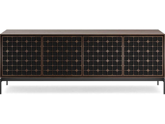 Elements 83-Inch Media Console with Constellation Doors in Toasted Oak