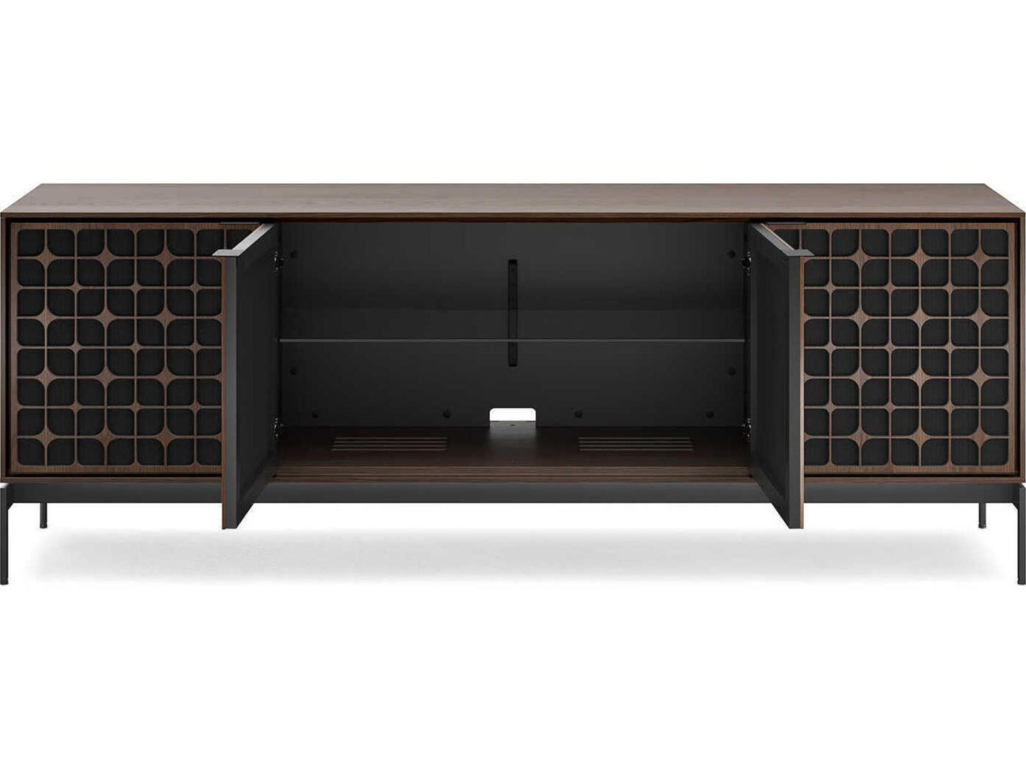 Elements 83-Inch Media Console with Constellation Doors in Toasted Oak
