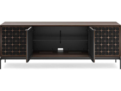 Elements 83-Inch Media Console with Constellation Doors in Toasted Oak