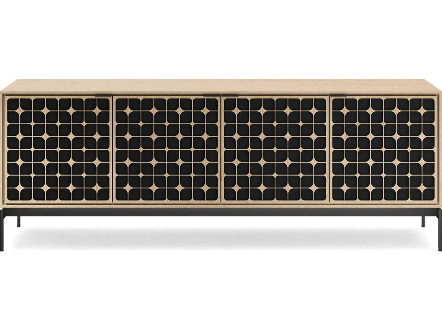 Elements 4-Door Constellation Media Console in Washed Oak