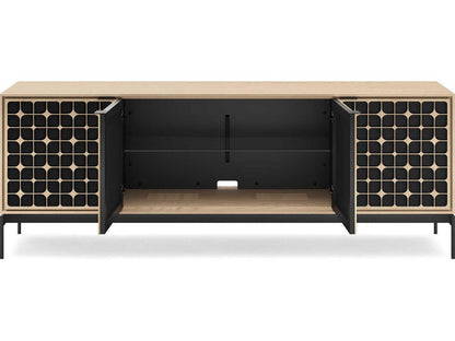 Elements 4-Door Constellation Media Console in Washed Oak
