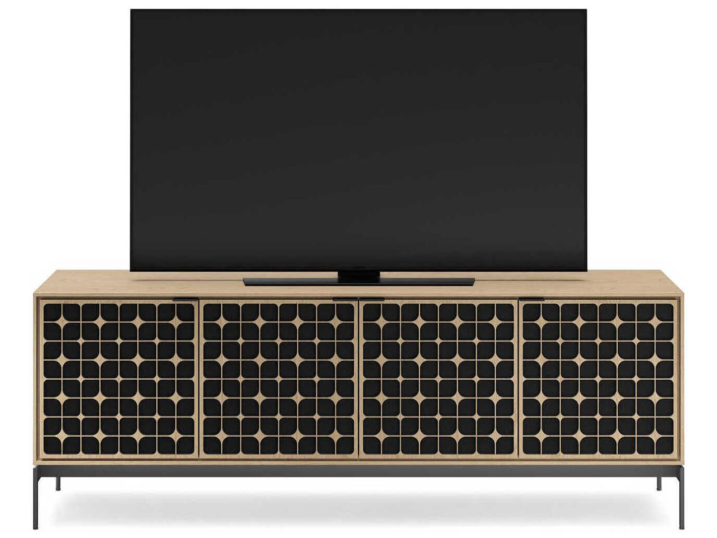 Elements 4-Door Constellation Media Console in Washed Oak