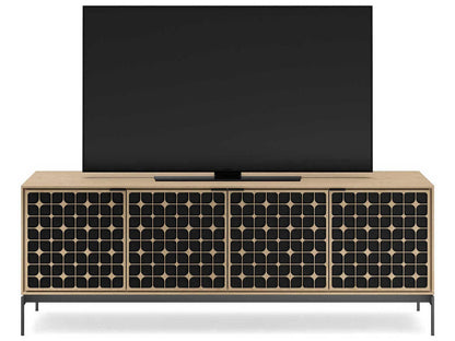Elements 4-Door Constellation Media Console in Washed Oak