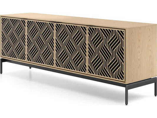 Elements Weave 82-Inch Media Console with Washed Oak Finish