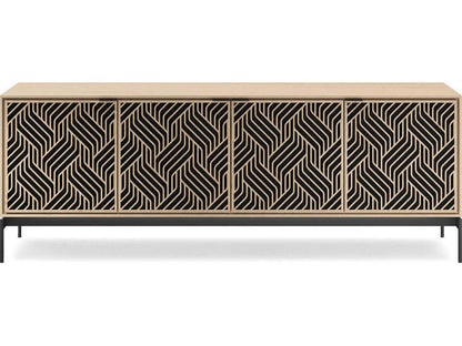 Elements Weave 82-Inch Media Console with Washed Oak Finish