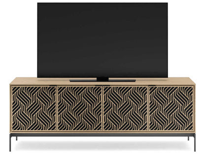 Elements Weave 82-Inch Media Console with Washed Oak Finish