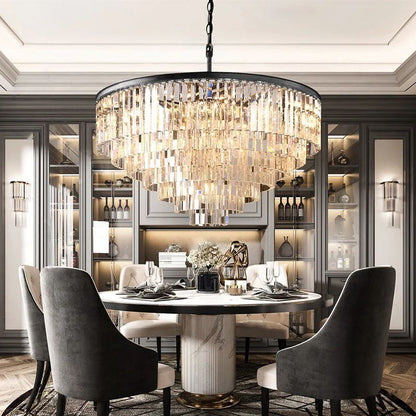 Ryalin Round Glass Chandelier 44"