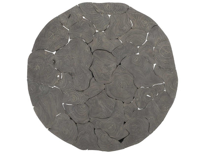 Calavaras Round Cocktail Table Sliced Teak Smoked Truffle