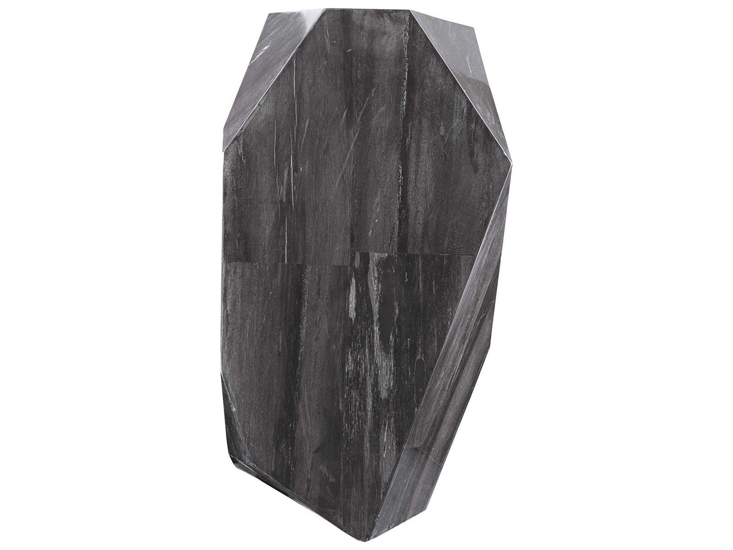 Adrian Rectangle Console Table Black Petrified Wood Organic Design