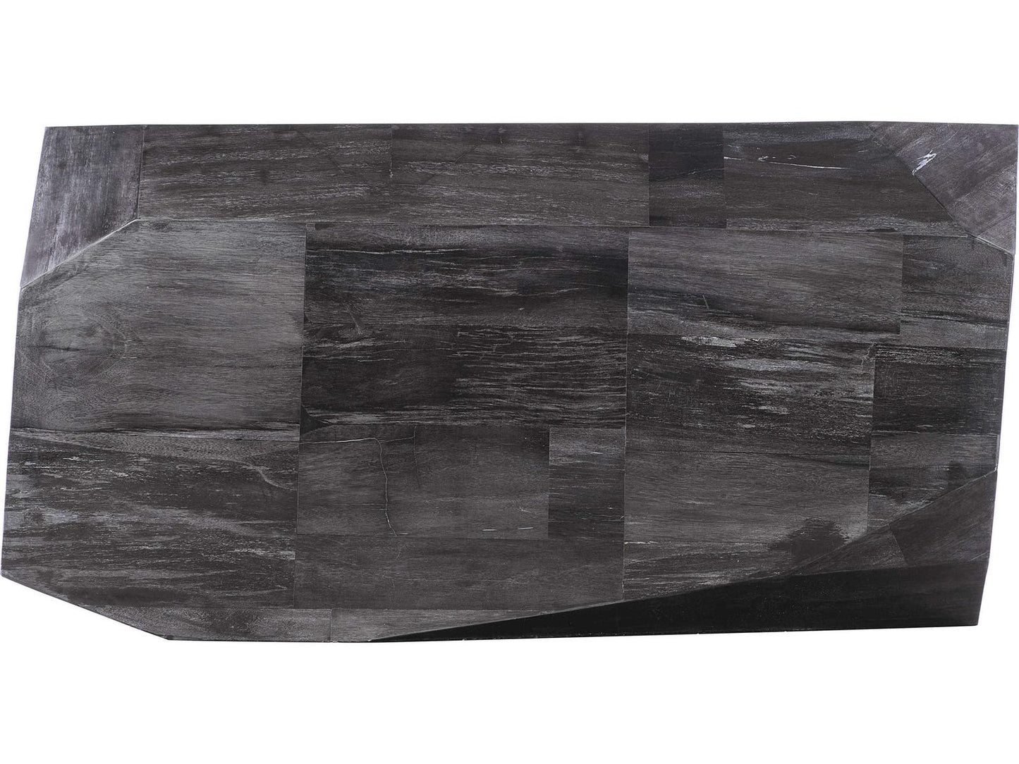 Adrian Rectangle Console Table Black Petrified Wood Organic Design