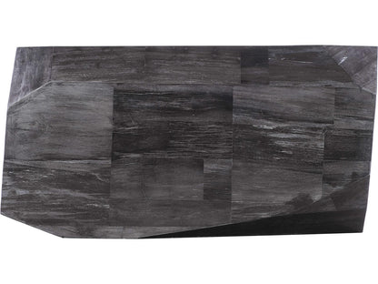 Adrian Rectangle Console Table Black Petrified Wood Organic Design
