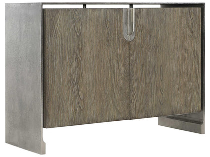 Ellis Door Chest in Tamarind and Shiny Nickel
