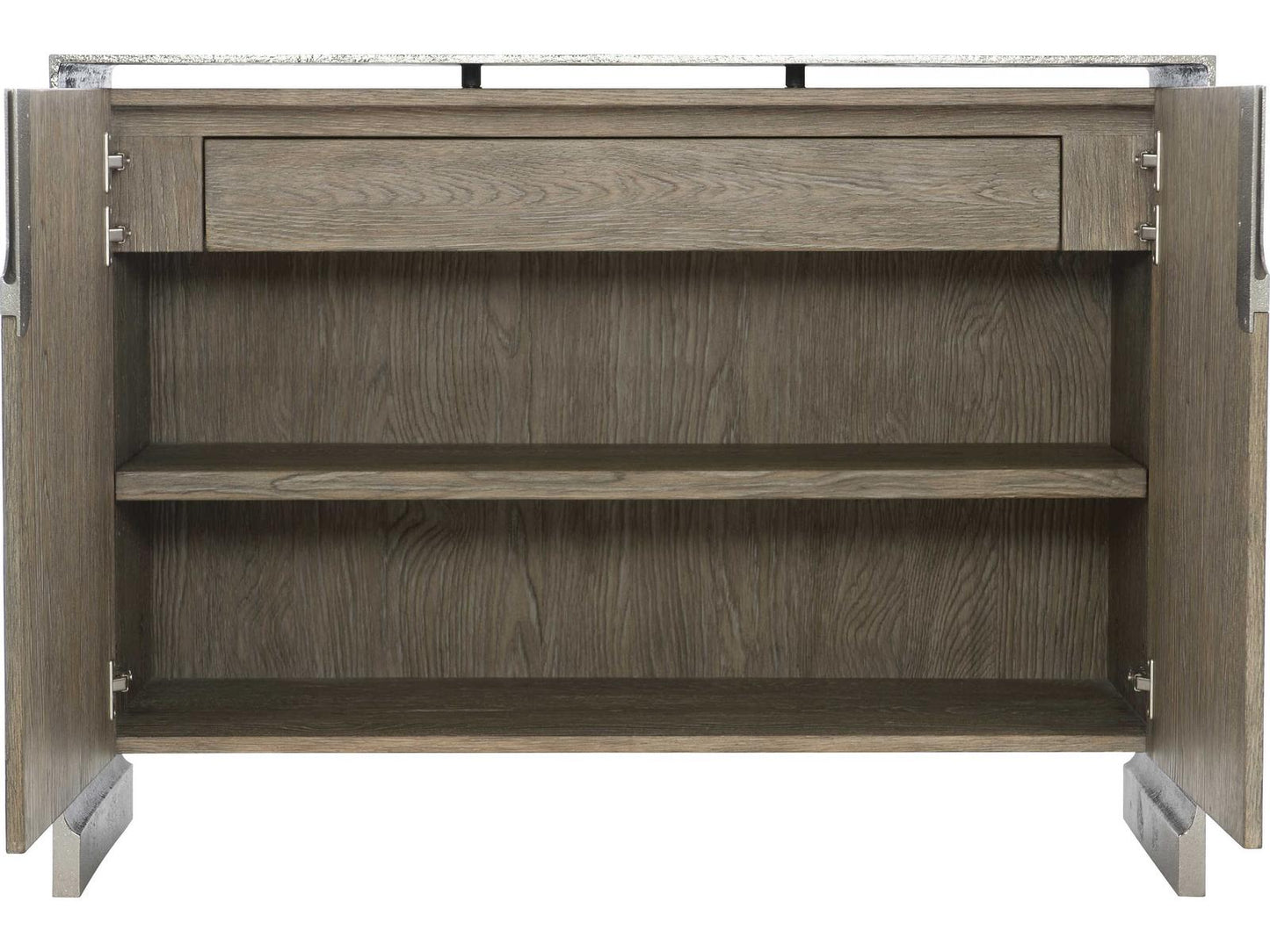 Ellis Door Chest in Tamarind and Shiny Nickel