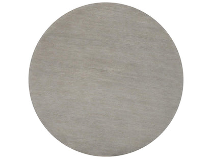Renzo Round Coffee Table with Cast Resin Base in Weathered Flint