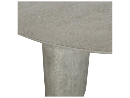 Renzo Round Coffee Table with Cast Resin Base in Weathered Flint
