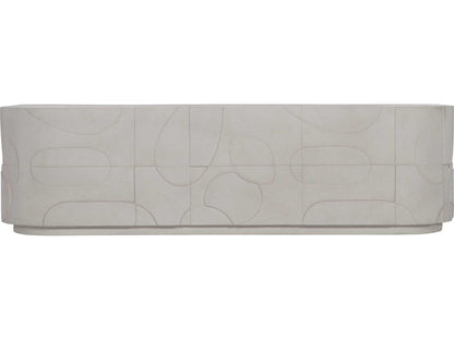 Interiors Zina Rectangular Stonecast Cocktail Table Natural Finish