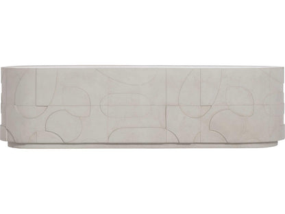 Interiors Zina Rectangular Stonecast Cocktail Table Natural Finish